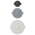 Silikondeckel, 3er Set, dehnbar, unterschiedliche Grössen, mehrfarbig