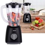 Leistungsstarker Standmixer mit Edelstahlklingen, schwarz, 1,5 l Fassungsverm...