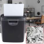 Robuster Aktenvernichter – schwarz, mit Streifenschnitt für A4-Papier & Kredi...