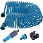 Flexibler Spiral Gartenschlauch mit Sprühaufsatz, 10m, Blau: Platzsparend, kn...