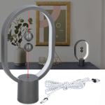 Innovative LED-Designleuchte - Magnetisch-elliptische Balance-Lampe mit USB-C...
