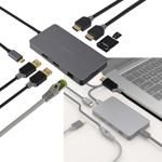 USB-C Hub mit 2x HDMI, Ethernet, USB-A/C, PD3 & Kartenleser – Alle Anschlüsse...
