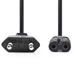 Netzkabel Stromkabel 1m - 2-poliger Typ C Eurostecker - IEC-320-C7 für PS5/PS...