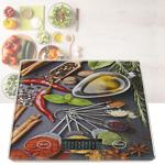 Moderne Digitale Küchenwaage (14x1,5x19,5cm) aus Glas – Batteriebetrieben, bi...