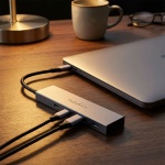 4 Port USB-C Hub - USB-C male auf 4 USB-C female - USB-SuperSpeed 10 Gbit/s, ...