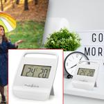 Präzises digitales Thermometer & Hygrometer in Weiss mit großem Display – ide...