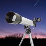 Teleskop Komplett-Set für Einsteiger: 50/600mm - Refractor-Teleskop mit Alumi...