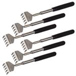 6er-Set Teleskop-Rückenkratzer (16-53cm): Verstellbare Kratzhilfe mit gummier...