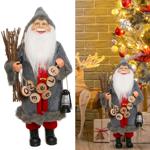 Weihnachtsmann Deko Figur - Samichlaus Santa mit Welcome Kette, 45 cm - festl...