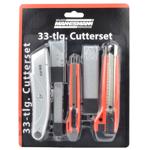 Cuttermesser-Set 33-teilig, Universal-, Cuttermesser & 30 Klingen: 19, 18, 9m...
