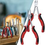 Mini-Zangensatz, 2-tlg., Seitenschneider 145 mm & Telefonzange 160 mm, rot-sc...