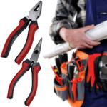 Kombizange & Telefonzange, 16 cm, Mehrschicht-Verchromung, rot/schwarz – 2er-...