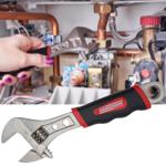 Verstellbarer Rollgabelschlüssel (20cm, rot/schwarz) – Robuster Schraubenschl...