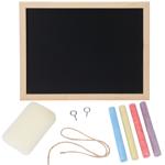 Tafel mit Holzrahmen 30 x 23 cm – inkl. 4 Kreidestücke & Schwamm – klassisch,...