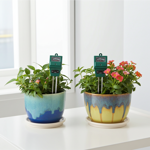 2er Set Präzises 3in1 Pflanzenerde Messgerät, Bodentester für Feuchtigkeit, p...