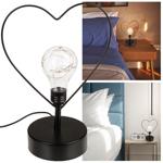 Tischleuchte Herz - Industrial Design Nachttischlampe mit 8 LEDs & USB-Kabel ...