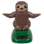 Wackel-Faultier mit Solarzelle - lustige Dekofigur für Schreibtisch & Hutabla...