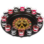 Roulette Trinkspiel mit 16 Gläsern - Partyspiel für 2-8 Spieler - Casino-Flai...