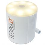 Kompakte Akku-Luftpumpe mit 5 Aufsätzen & LED-Licht – weiss, ideal für Luftma...