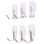 Klebe-Haken 6er-Set – bohrfreie Montage Küche Bad – bis 800g Haltekraft – wie...