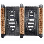 Kokos Schuhabtreter mit Bürsten & Gumminoppen: 35x31 cm - Extrem robust, für ...