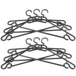 Kleiderbügel 6-tlg. schwarz - Stabil & biegefest - optimale Ordnung im Kleide...