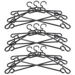 Kleiderbügel 9-tlg. schwarz - Platzsparende Organisation im Kleiderschrank - ...