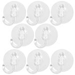 Saugnapf-Haken 8er-Set - mühelose Montage ohne Bohren für Bad Küche WC - Ø 3,...