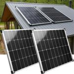 2er-Set Starkes Solarpanel monokristallin, 110 Watt, 20,5V, Solarmodul für 12...