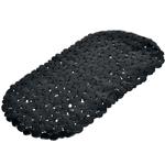 Badewannenmatte elegant Schwarz Kieselsteinoptik - Rutschfeste Duschmatte für...