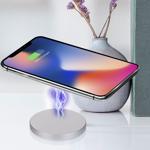 Design Qi Ladestation, 15 Watt, silber, inkl. Kabel – Gefälliges & modernes D...