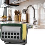 Schwammhalter mit Saugnapf - Inkl. doppelseitigem Schwamm - Montage ohne Bohr...