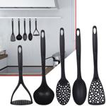 Praktisches 5-teiliges Küchenhelfer Set Schwarz: Essentielle Kochutensilien f...