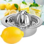 Zitruspresse mit Behälter - Manuell - Edelstahl Ø 16 cm - Für frische Fruchts...