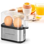 Kompakter Eierkocher für 2 Eier (250W): Silber-transparenter Mini-Eierkocher ...