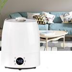 Effektiver Luftbefeuchter (grau/weiss) mit Hygrometer – Für Räume bis 50 m² –...