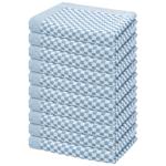 10er-Set Grubentücher - Zwirn-Qualität 100% Baumwolle, 50x70 cm, hellblau kar...