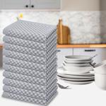 10er Set Premium Grubentücher: grau, 50x70cm, 100% Baumwolle (210g/m²)-OEKO-T...