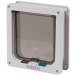 Haustierklappe - Für Katzen & kleine Hunde - Weiss - Ermöglicht selbstständig...