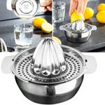 Zitronenpresse Manuell Edelstahl - Für frisch gepresste Fruchtsäfte mit Sieb ...