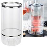 Weinkühler transparent - Doppelwandige Isolation für Weisswein & Sekt - Hält ...