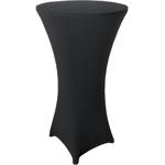 Stehtischhusse schwarz für Tische bis 110cm - Ø 80cm - Elastisch - Nahezu fal...