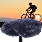 Velo-Sattelbezug 100% Lammfell Grau - Maximaler Komfort für lange Touren im S...