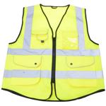 Warnweste XXL Neongelb - Hohe Sichtbarkeit dank Reflektorstreifen - DIN EN IS...