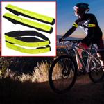 4er-Set LED-Reflektorband Neongelb - Maximale Sichtbarkeit bis 800m für Jogge...