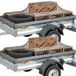 2er-Set Sicherheitsnetz für PKW-Anhänger - Ladungssicherung, Schutz vor Verlu...