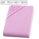 Kinder Qualitäts-Jersey Fixleintuch - 100% Baumwolle Öko-Tex 100 - rosa 70x14...