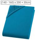 Doppelbett Premium Jersey Fixleintuch - 100% Baumwolle Heavy Jersey (160g/m²)...