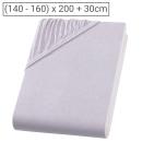 Premium Jersey Fixleintuch Doppelbett - 100% Baumwolle Öko-Tex 100 - Silber, ...
