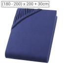 Premium Jersey Fixleintuch 200x200cm marine - 100% Heavy Baumwolle Öko-Tex St...